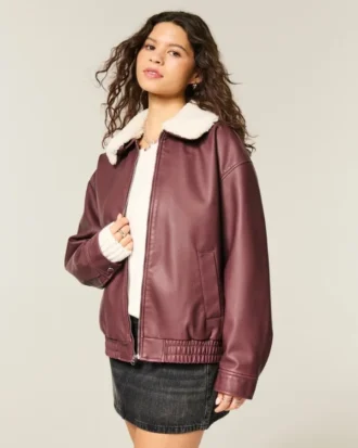 Sherpa-kaulus, tekonahkainen bomber-takki