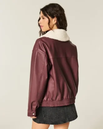 Sherpa-kaulus, tekonahkainen bomber-takki