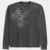 Skull Graphic Thermal Crew -paita Skull Graphic Thermal Crew -paita