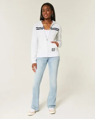 Slim Striped Zip-Up Hoodie Slim Striped Zip-Up Hoodie
