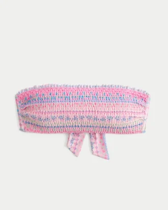 Smokattu bandeau-bikiniliivi