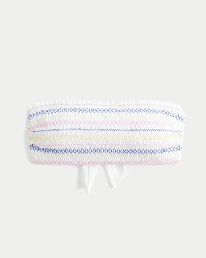 Smokattu bandeau-bikiniliivi Smokattu bandeau-bikiniliivi