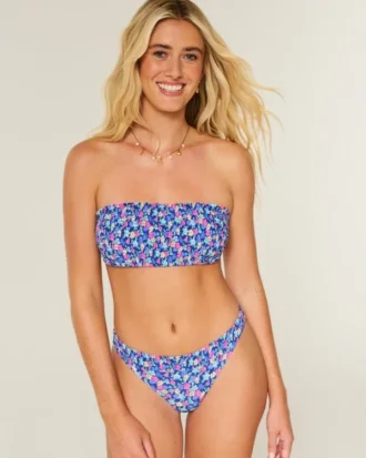 Smokattu bandeau-bikiniliivi