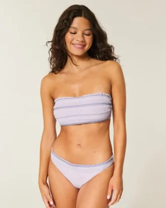Smokattu bandeau-bikiniliivi