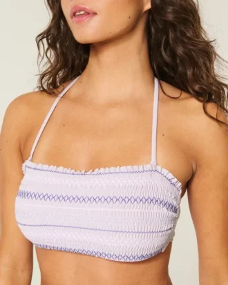 Smokattu bandeau-bikiniliivi