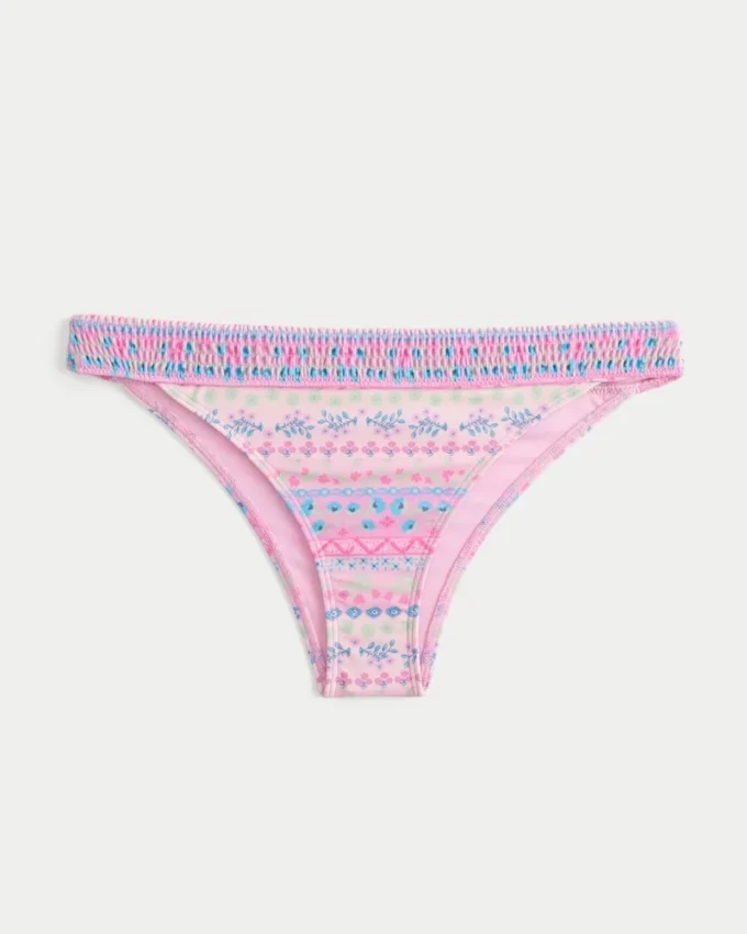 Smokattu vyötärö, korkeat lahkeet, Cheekiest-bikinialushousut