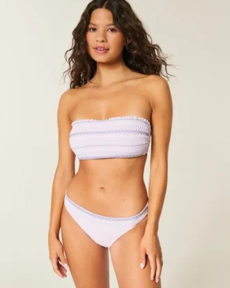 Smokattu vyötärö, korkeat lahkeet, Cheekiest-bikinialushousut
