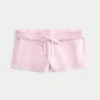 Sydänkuvioiset fleece-minishortsit Sydänkuvioiset fleece-minishortsit