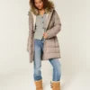 Tekoturkiksella vuorattu puffer-parka Tekoturkiksella vuorattu puffer-parka