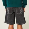 Tiger Graphic Baggy Denim Shorts Tiger Graphic Baggy Denim Shorts