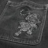Tiger Graphic Baggy Denim Shorts Tiger Graphic Baggy Denim Shorts