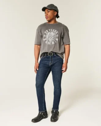 Tummat pesun urheilulliset skinny-farkut