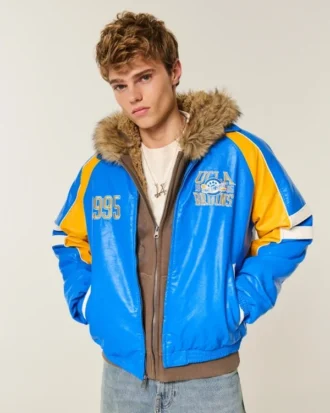 UCLA Bruins -grafiikkakuvioinen tekonahkatakki