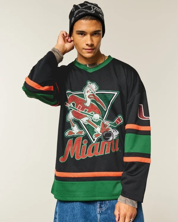 University of Miami Hurricanes -graafinen jääkiekkopaita University of Miami Hurricanes -graafinen jääkiekkopaita