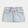 Vaalea pesu Shoelace Denim Mini Skort Vaalea pesu Shoelace Denim Mini Skort