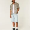 Vaaleat Dice Graphic Super Baggy -denimshortsit Vaaleat Dice Graphic Super Baggy -denimshortsit