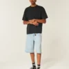 Vaaleat, koristellut superbaggy-denimshortsit Vaaleat, koristellut superbaggy-denimshortsit