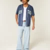 Vaaleat New York Graphic Super Baggy -farkut Vaaleat New York Graphic Super Baggy -farkut