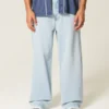 Vaaleat New York Graphic Super Baggy -farkut Vaaleat New York Graphic Super Baggy -farkut