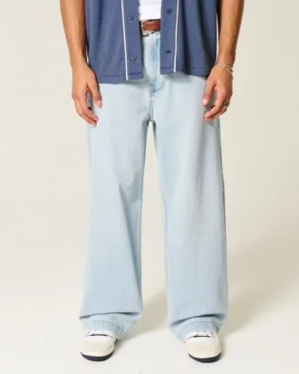 Vaaleat New York Graphic Super Baggy -farkut
