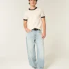 Vaaleat skater-malliset baggy-farkut Vaaleat skater-malliset baggy-farkut