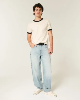 Vaaleat skater-malliset baggy-farkut