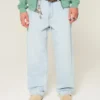 Vaaleat skater-malliset baggy-farkut Vaaleat skater-malliset baggy-farkut