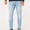 Vaaleat urheilulliset skinny-farkut Vaaleat urheilulliset skinny-farkut