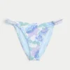 Virkattu, korkea-reunainen bikinialushousu