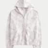 Ylisuuri vaaleanpunainen camo-vetoketjuhuppari Ylisuuri vaaleanpunainen camo-vetoketjuhuppari